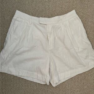 White linen shorts from Target